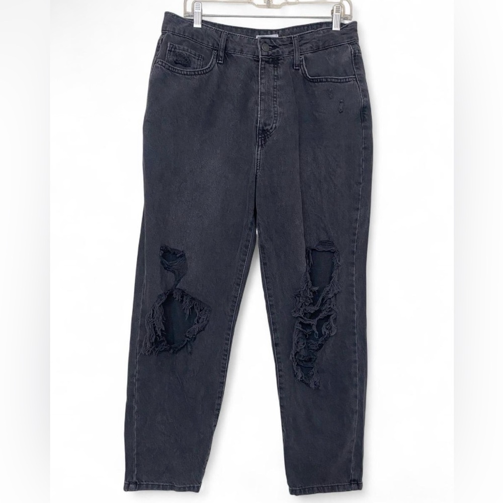 Distressed Black Wash Jeans